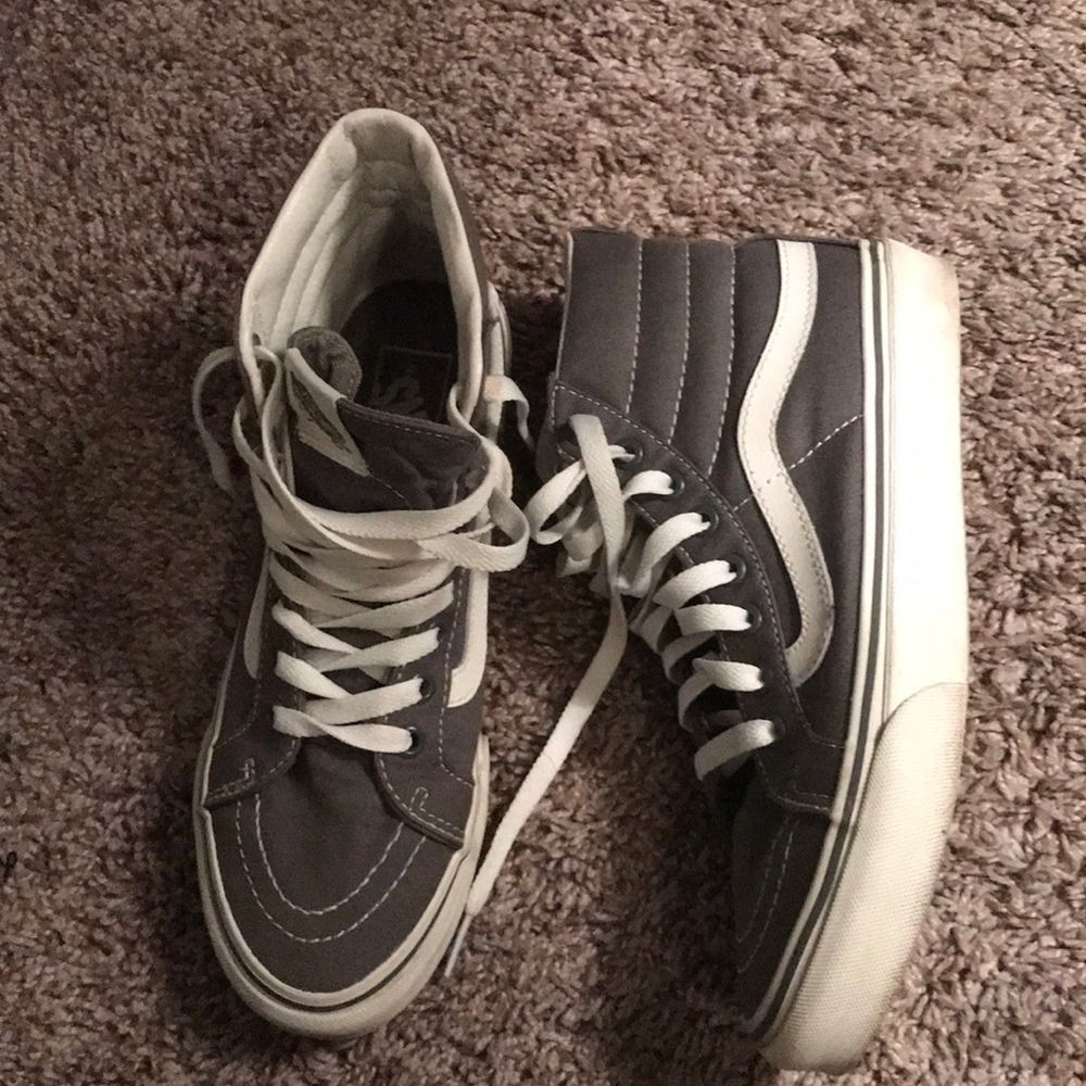Grey high top vans